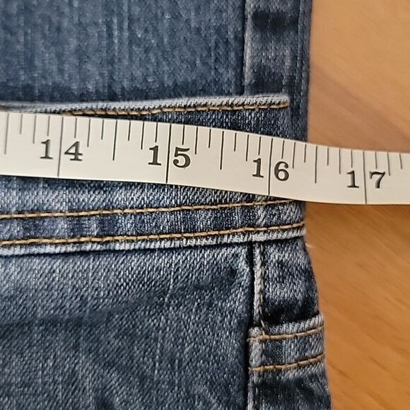 Eddie Bauer shaped bootcut blue denim Jeans Size 8S - Picture 9 of 12